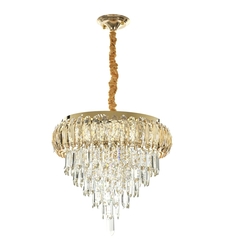 Златен кристален LED полилей 120W с дистанционнои луксозен модерен дизайн