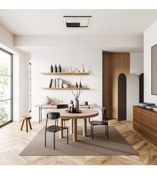 Модерен LED таванен плафон 24W с топло бяла светлина – черен