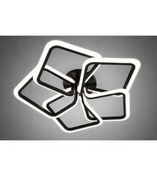 LED таванна лампа 170W с дистанционно – черна, модерен дизайн