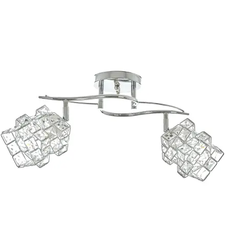 Хромов полилей метал и кристал 2xE27 класически стил