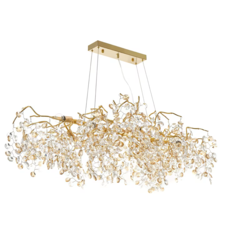 Кристален полилей в злато 12xE14 с регулируема височина