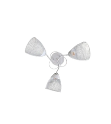 Полилей 3xE27 бял с метална решетка модерен дизайн