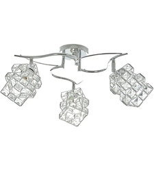 Изискан хромиран полилей с кристални акценти – 3xE27