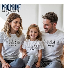 Персонализирана Коледна тениска с елхи