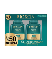 BIOXCIN Възстановяващ шампоан с кератин и арган, 2 броя по 300мл.