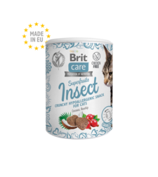 Brit Care Superfruits - Лакомство за котки в кутия 100гр- с насекоми, кокосово масло и шипки