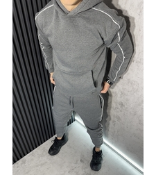 Мъжки Ватиран Екип в Тъмно Сиво