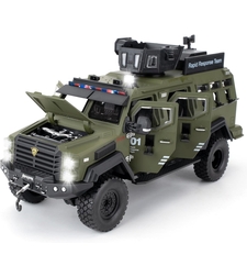 Метален военен джип с отварящи се врати капаци светлини и звуци 1:24