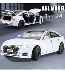 Метална кола с отварящи се врати светлини и звуци Audi A6L 1:24