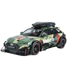 Метална кола с отварящи се врати капаци светлини и звуци Audi RS6 Sport Камуфлажна 1:24