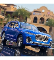 Метална кола с отварящи се врати капаци светлини и звуци BMW X7 1:24