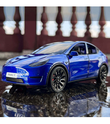 Метална кола с отварящи се врати светлини и звуци Tesla Model Y - 1:24