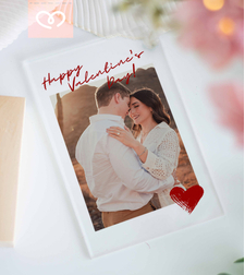 Подарък за влюбени – персонализиран плакет със снимка за Свети Валентин