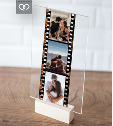 Персонализиран Плакет с Ретро Фото Лента – Колаж с 3 Снимки