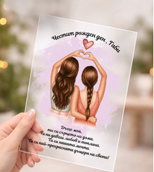 Подарък за майка и дъщеря с послание – персонализиран подарък изненада