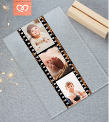 Рамка с Ретро Фото Лента – Колаж с 3 Снимки | Подарък за Рожден ден