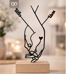 Романтичен подарък за влюбени – Изненада персонализиран плакет Обичам те