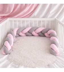 Обиколник за кошара - тип плитка в розово и сиво