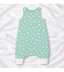 Бебешки спален чувал с крачета - зелени звезди