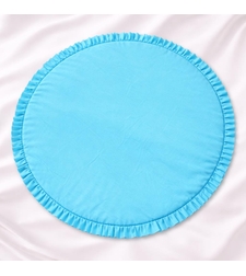 Меко кръгло килимче за бебе - синьо