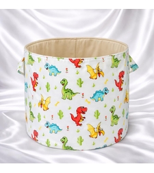 Удобен бебешки кош за играчки с динозаври