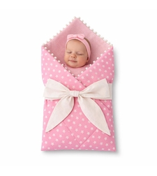 Лятно порт бебе на звезди с розов капитон