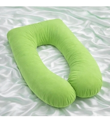 U-образна възглавница за бременни - зелена