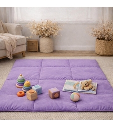 Меко бебешко килимче за игра в елегантно лилаво