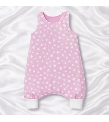 Бебешки спален чувал с крачета - розови звезди