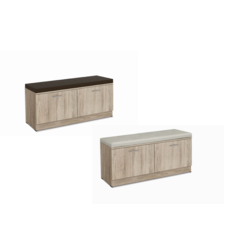 Шкаф за обувки Рени със седалка от еко кожа