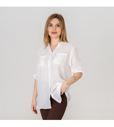 Ленена риза - 165 Бяла