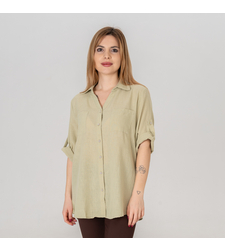 Ленена риза - 165 Зелена