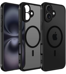 Кейс Magsafe Full Matte Mag за IPhone 16 Plus, Черен