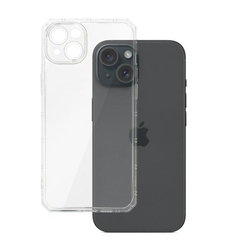 Силиконов кейс Armor Anti Shock за IPhone 15 Plus, Защита около камерите, Прозрачен