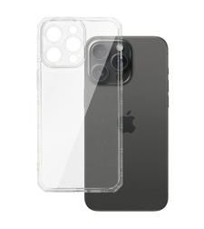 Силиконов кейс Armor Anti Shock за IPhone 15 Pro Max, Защита около камерите, Прозрачен