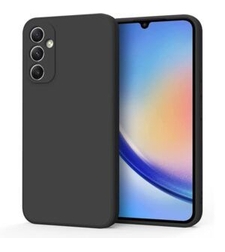 Кейс Silicone Lite за Samsung Galaxy A55 5G, Защита около камерата, Черен