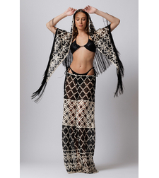 CROCHET WIDE-LEG PANTS