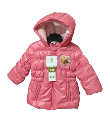 Geacă groasă de iarnă fetițe Disney Princess roz-bombon cu glugă și interior fleece, mărime 18 luni (81 cm) - Nouă cu etichetă