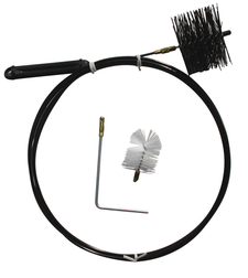 Универсальное устройство с тремя насадками: для прочистки труб до 50 мм, для прочистки вентиляции до 100 мм, для протяжки проводов