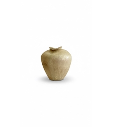 CERAMIC RUSTIC POT VASE - BEIGE