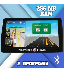 GPS Навигация Northern Cross NC-712S BT, 7 инча, 256 MB RAM, 2 програми, Bluetooth