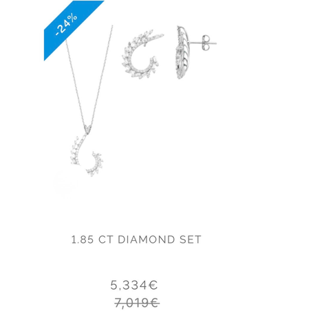 Set with diamonds