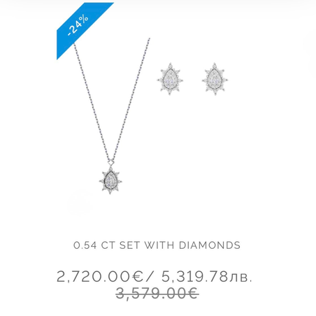 Set with diamonds