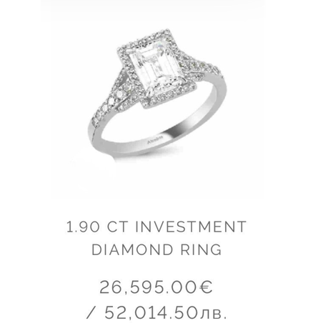 Ring with investment diamond