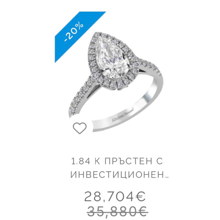 Ring with investment diamond