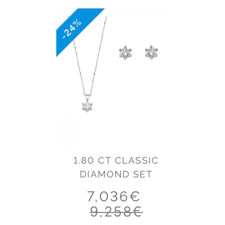 Set with diamonds