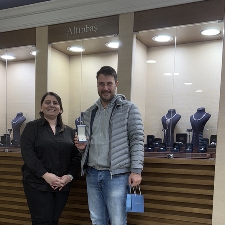 The winner of our Christmas raffle at 68 Vitosha Blvd.