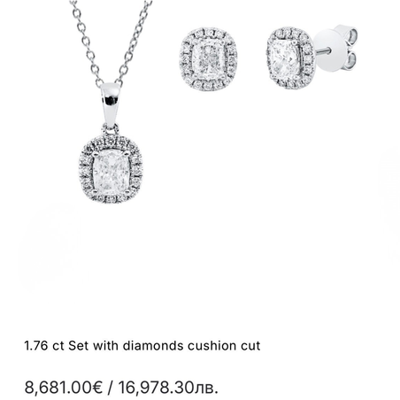 Set with diamonds
