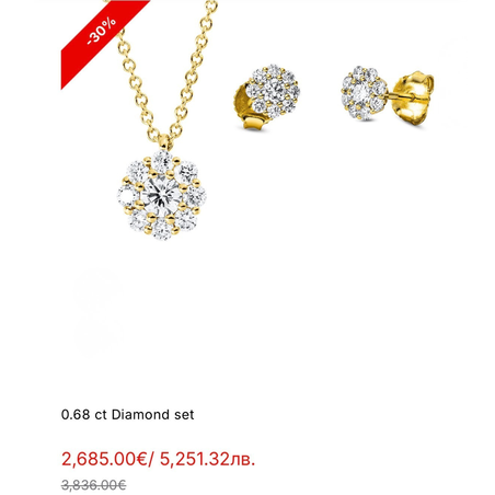 Set with diamonds