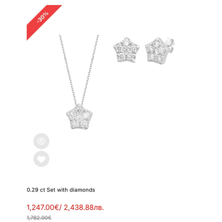 Set with diamonds